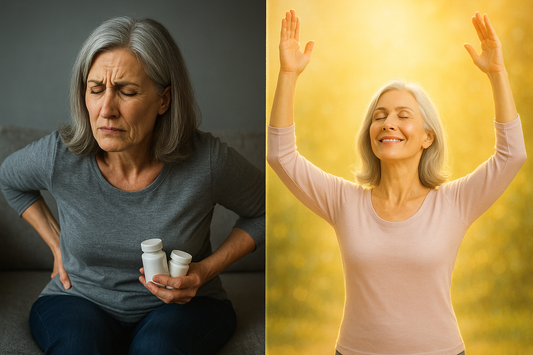 mature woman chronic pain before and after 